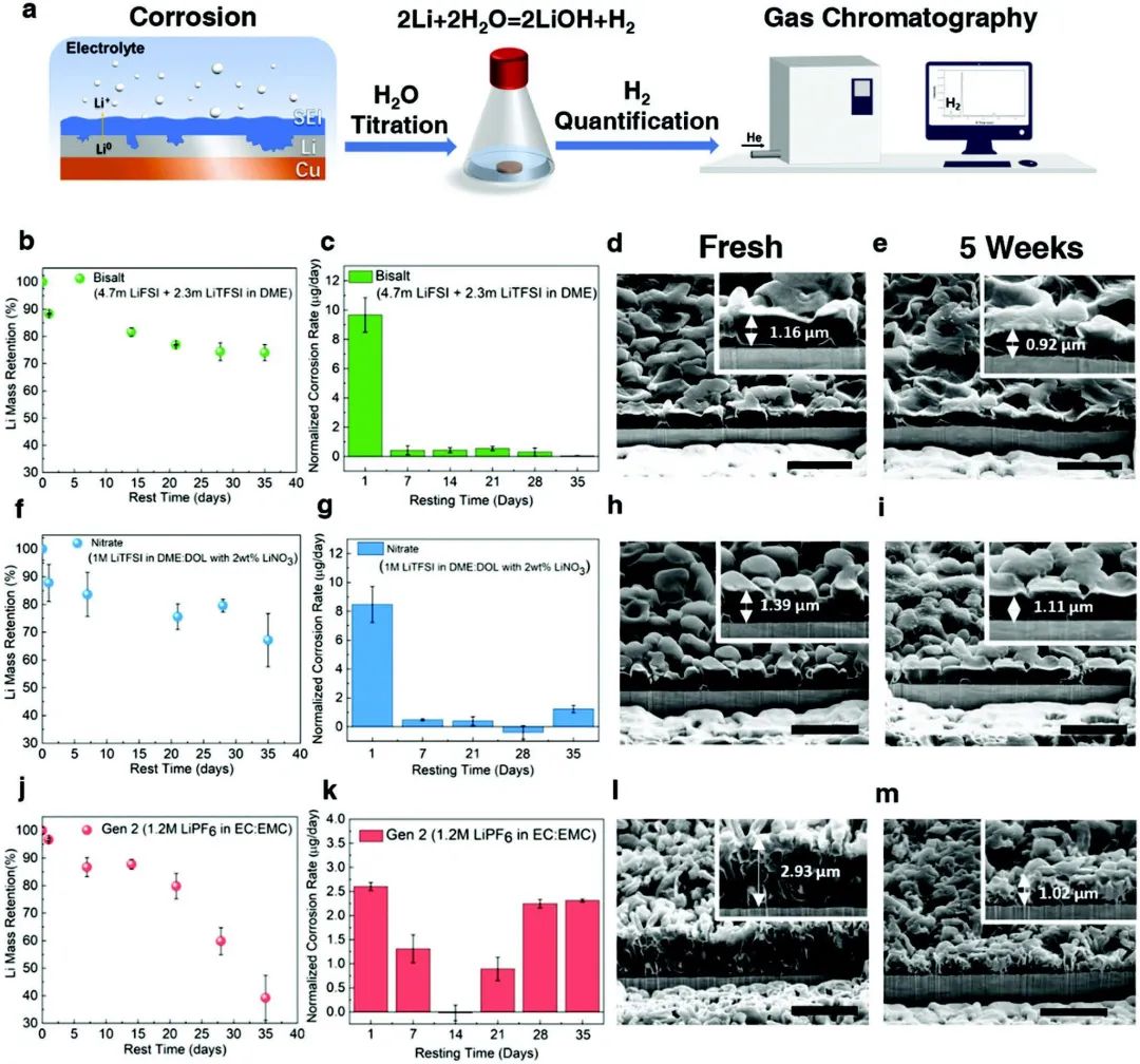 ​孟颖等AEM：锂金属在电解液中化学腐蚀的定量分析与有效抑制