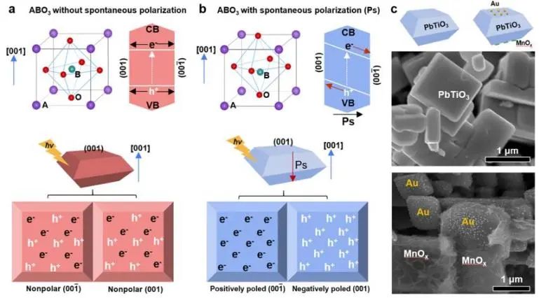 ​金属所刘岗JACS：氧空位加上铁电极化，促进PbTiO3光催化全水分解