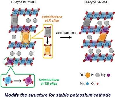 鲁兵安/于馨AEM：高性能钾正极的层间工程和表面取代锰基自演化