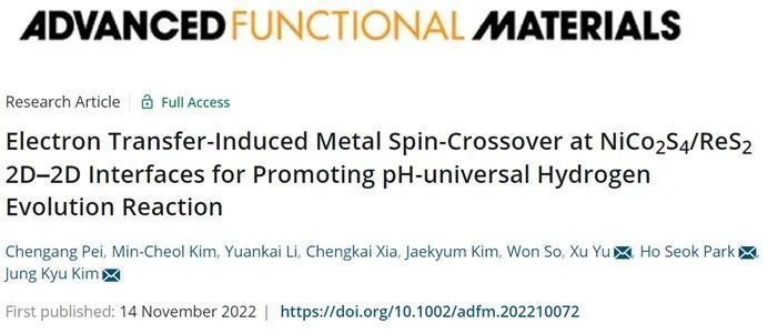 催化顶刊集锦：AFM、Angew、Nature子刊、JMCA、ACS Nano等成果