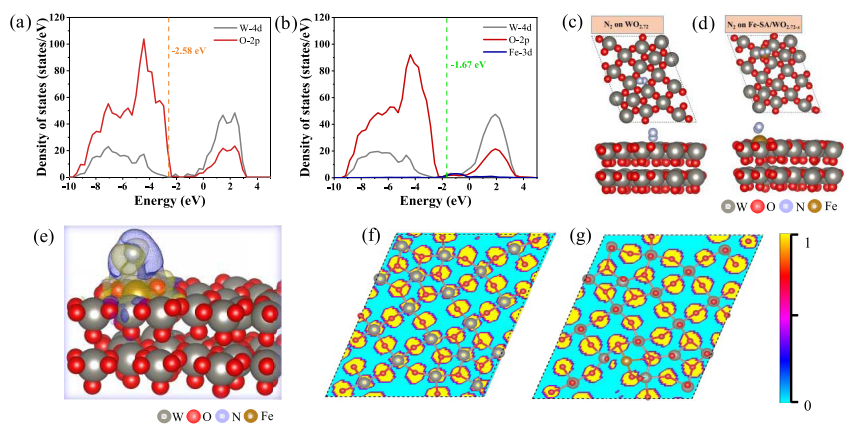 湖大ACS Catalysis：Fe单原子与WO2.72−x 相互作用用于光催化N2还原