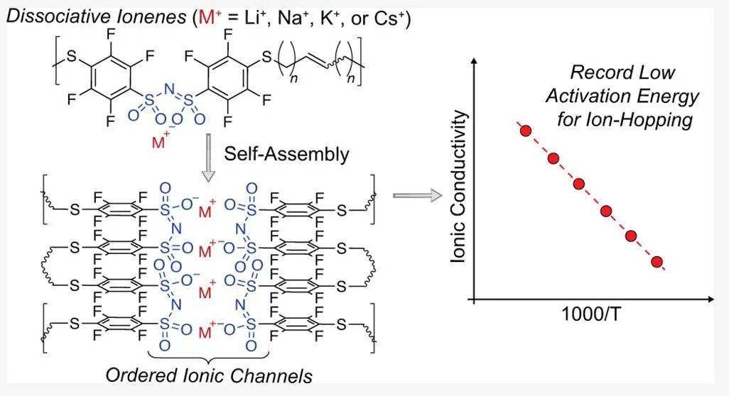 麻省理工JACS：具有高度解离阴离子通道的层状离子烯为阳离子运输提供较低的屏障