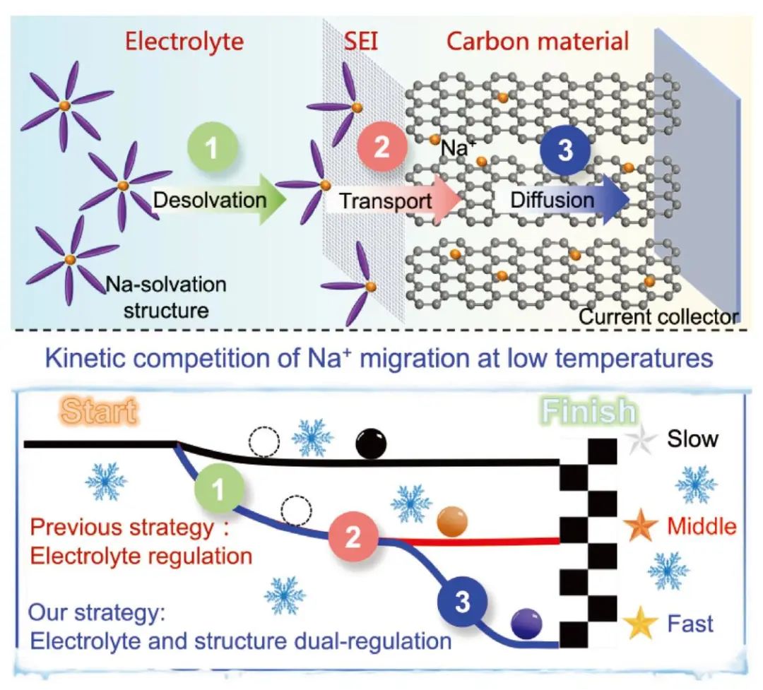 宋云/陈敏/郑时有AEM：增强超低温钠离子混合电容器负极侧Na+迁移动力学