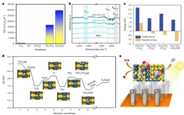 ​三单位联合Nature Catalysis：InGaN纳米线负载AuIr，用于光催化CO2和H2O转化为C2H6