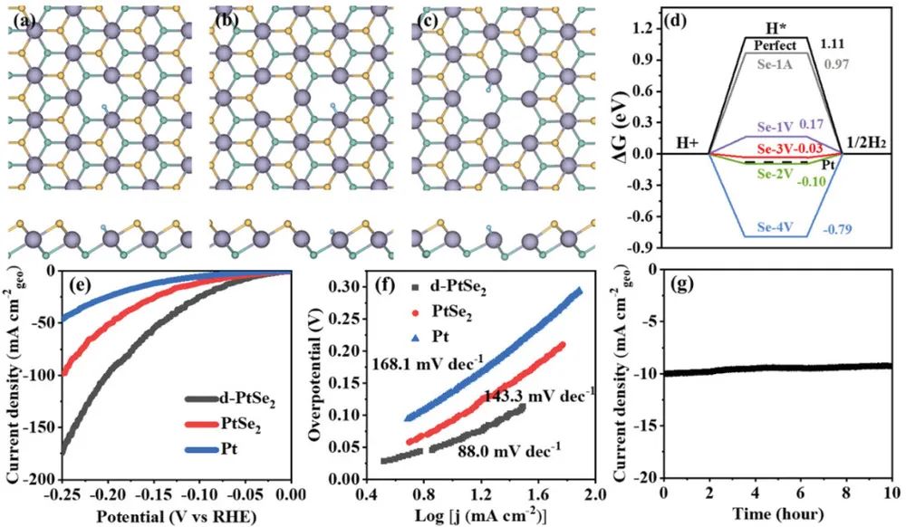 大工高峻峰AEM：缺陷工程PtSe2中Se空位的优异HER和OER催化性能：从模拟到实验