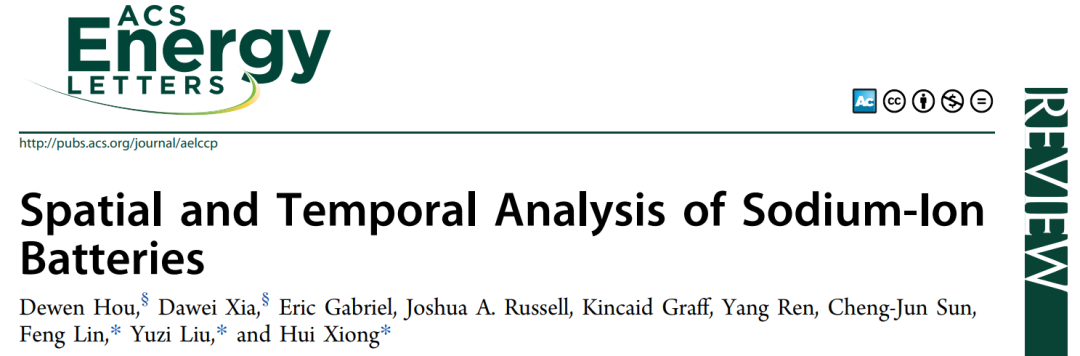 ACS Energy Lett.综述：用于钠离子电池时空分析的先进原位表征技术