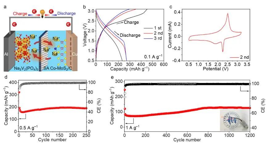 史建平团队AM：SA Co-MoS2/C复合材料实现高性能钠的储存