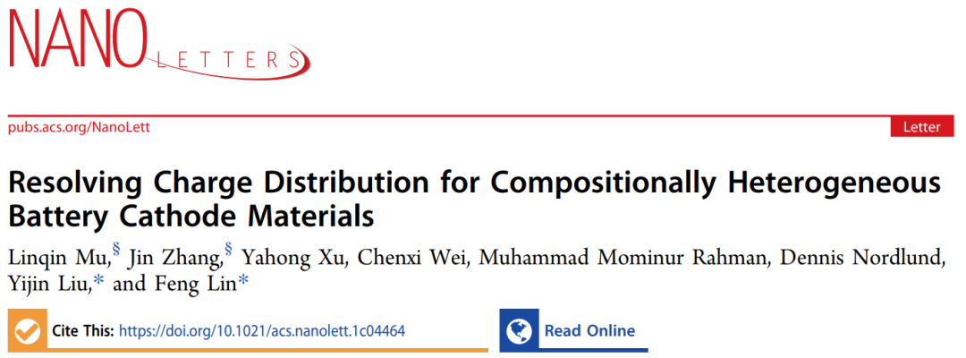 林锋/刘宜晋Nano Lett.: 揭秘NMC正极成分异质性对全局结构和电化学特性的影响