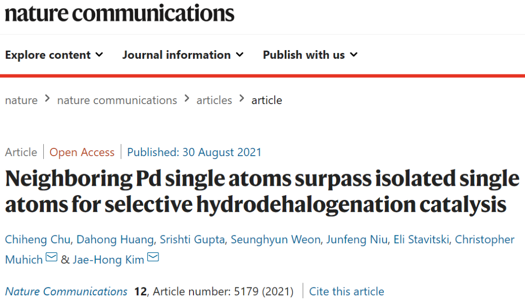 Nature子刊：高选择性和活性，超越Pd SACs和Pd纳米颗粒！