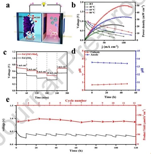 ​温珍海/陈俊翔Nano Energy：一石二鸟，构建高熵硫化物用于提升燃料电池功率同步甘油电氧化