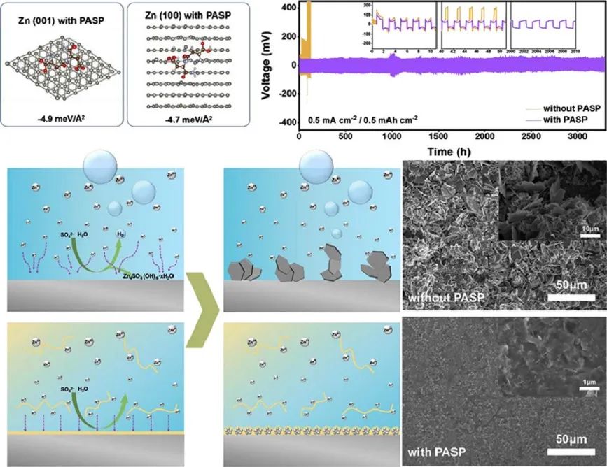 周恒辉/葛广路/江鹏EnSM：通过添加剂调节锌沉积形态实现稳定的水系可充锌电池