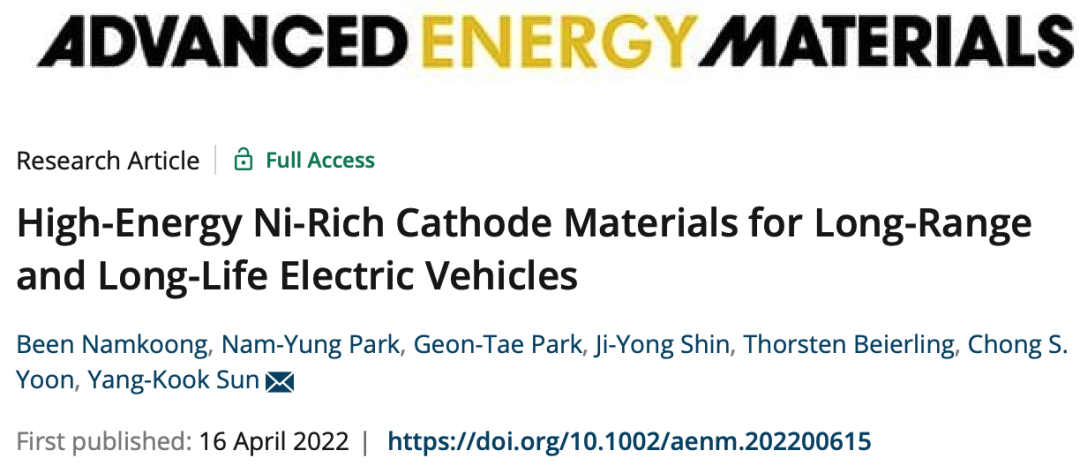 Yang-Kook Sun教授AEM：高SOC下的高镍阴极失效机制