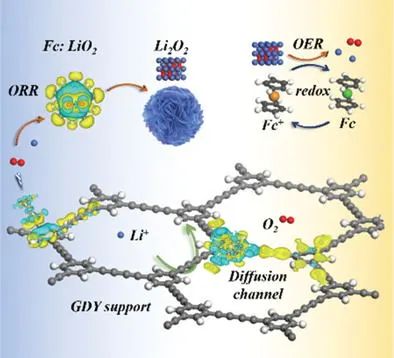 哈工大Adv. Sci.：石墨炔锚定二茂铁作为无穿梭型介质改善锂氧电池性能