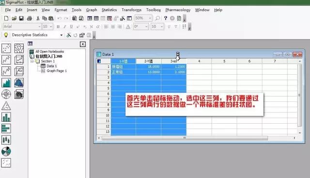 SigmaPlot制图：柱状图制作实例讲解教程带你快速入门