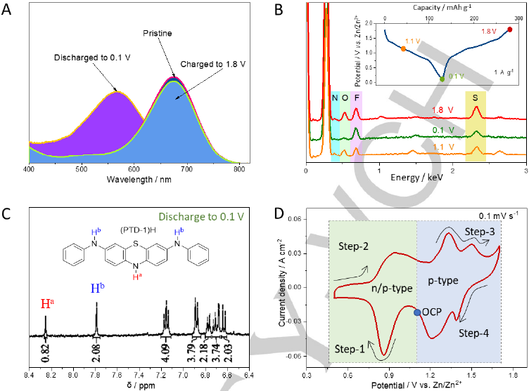 复旦大学王永刚Angew：n/p型吩噻嗪有机支架的分子定制助力锌电池