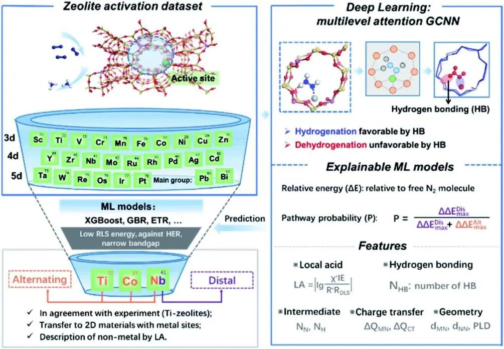 南大马晶教授JMCA: 机器学习辅助预测金属沸石中的NRR反应能和路径