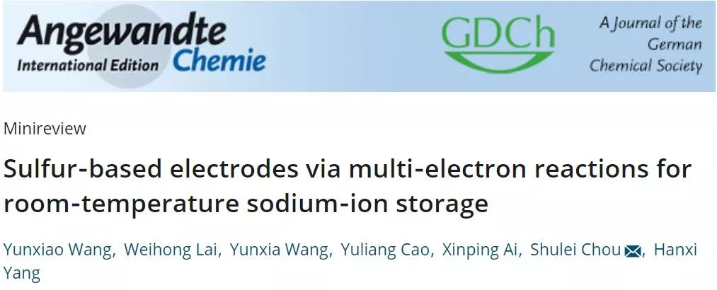 【综述】曹余良＆侴术雷：室温钠电S基电极材料机理/进展与关键问题
