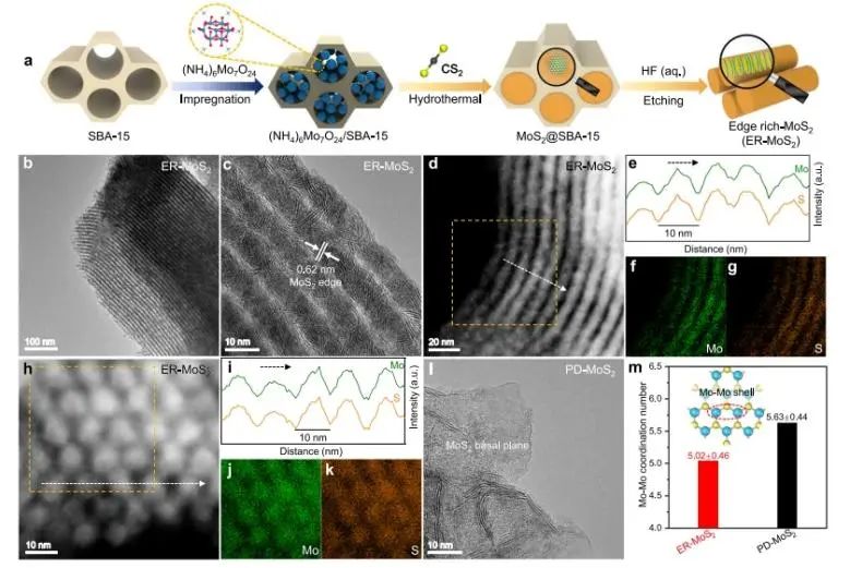 Nature子刊：K改性富边缘MoS2，促进CO选择性加氢制高级醇