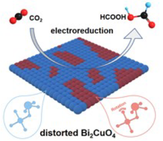 ​杨化桂/刘鹏飞/姜政AM：局部畸变Bi2CuO4促进甲酸盐电合成