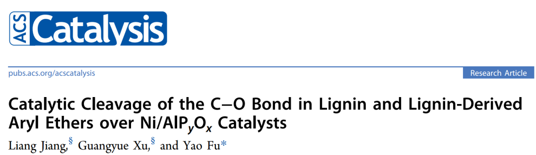 中科大傅尧ACS Catalysis: Ni/AlPyOx 催化裂解C-O 键