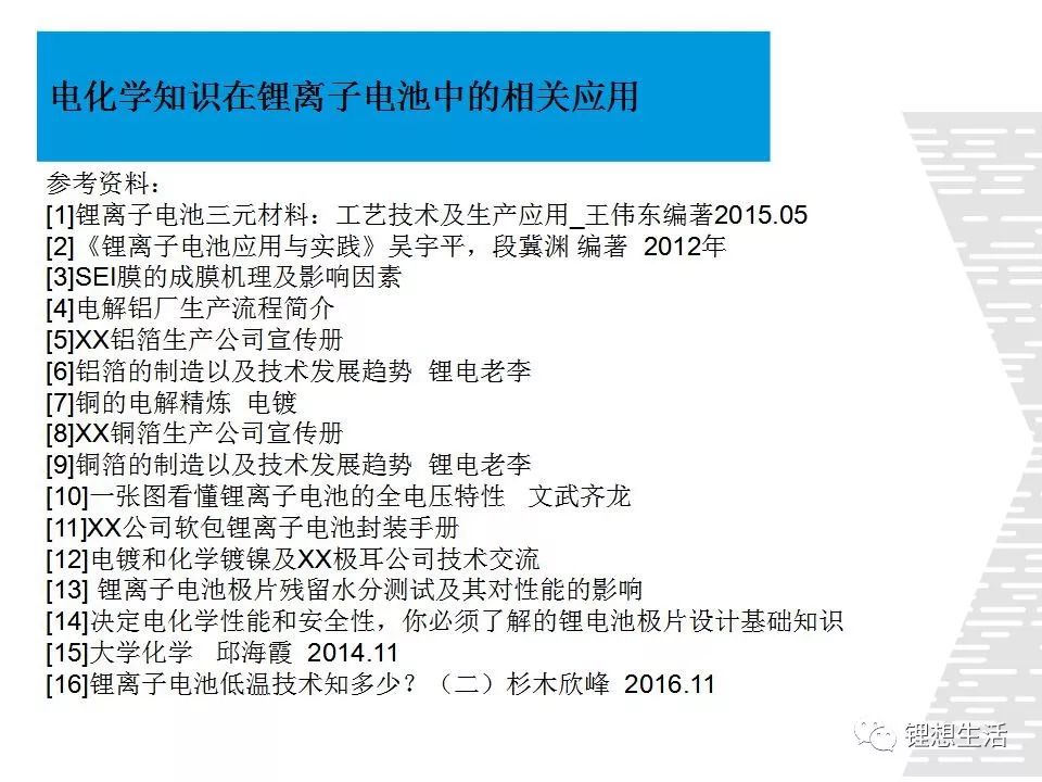 【专业干货】电化学知识在锂离子电池中的相关应用