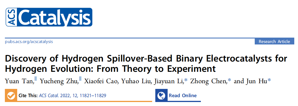 【MS计算解读】ACS Catalysis：氢溢出基氢演化二元电催化剂的发现：理论与实验