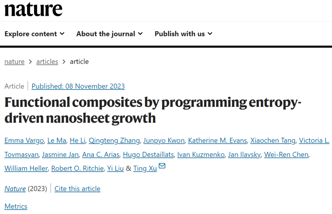 最新Nature：熵驱动，让纳米材料按编程生长！
