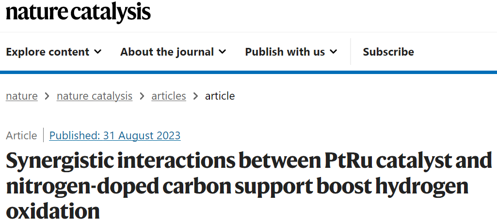 ​胡喜乐等，最新Nature Catalysis！氢氧交换膜燃料电池新进展！
