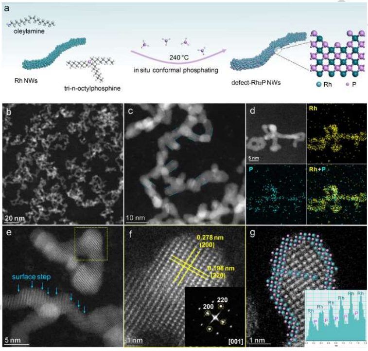 Angew：借助缺陷之力，实现Rh2P催化剂高效碱性氢氧化反应