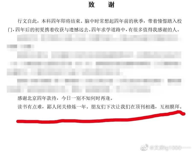 谢谢黄焖鸡，谢谢男朋友不曾出现……这届毕业论文致谢过于真实了！