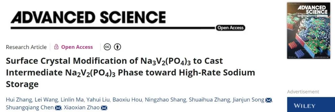 河北农大/上大/青大Adv. Sci.：高倍率钠离子电池，50C循环1万次！