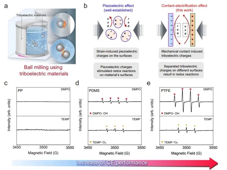 王中林/唐伟Nature子刊：球磨摩擦电性材料触发接触电催化，实现有效生产活性氧物种