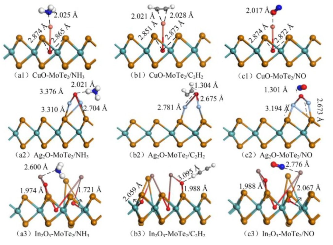 【纯计算】ASS: 金属氧化物修饰MoTe2单层上有毒气体吸附和检测