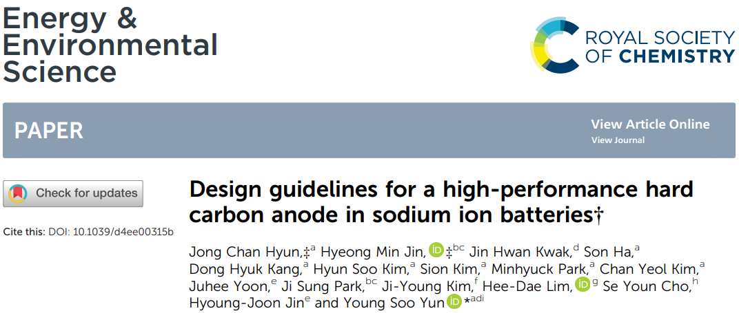 最新EES：钠离子电池高性能硬碳负极设计指南！