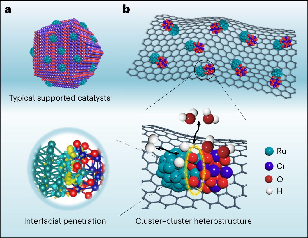 浙大潘洪革/孙文平Nature Catalysis：构建高效碱性氢电催化的团簇-团簇异质结构