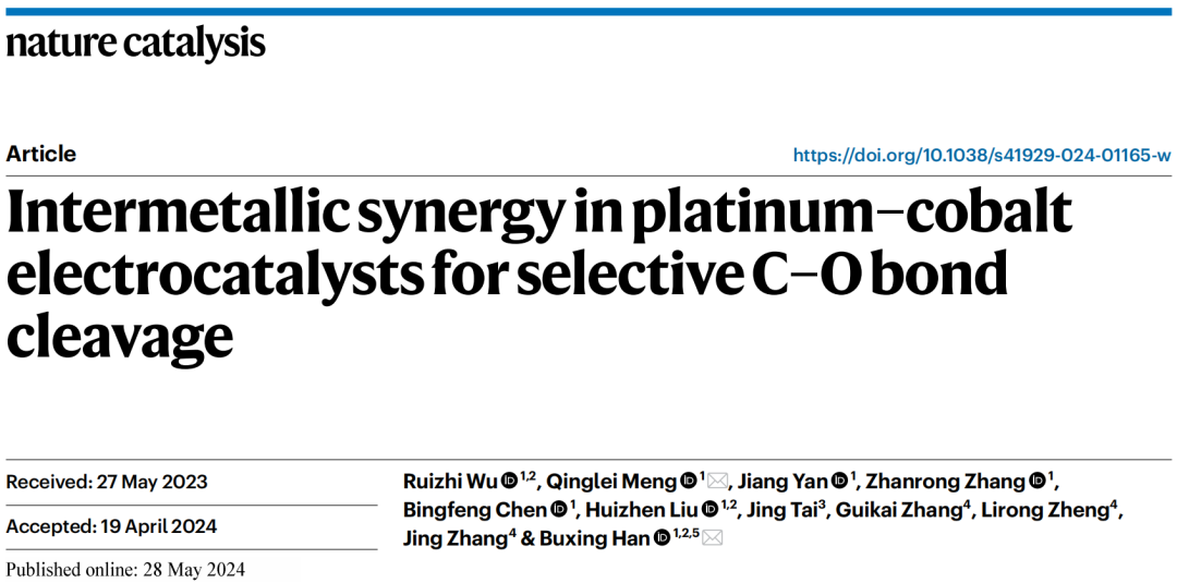 电催化，最新Nature Catalysis！