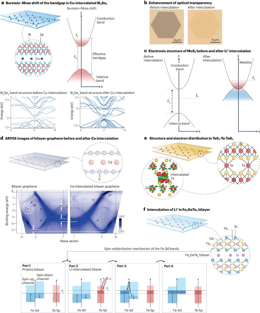 Nature Reviews Chemistry综述：二维材料的插层带来新兴电子相转移