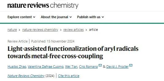 IF=38.1！光催化， Nature Reviews Chemistry！