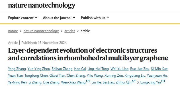 重磅！湖南大学，Nature Nanotechnology！