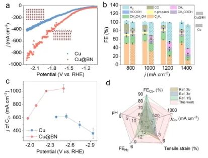 中南大学，Nano Lett.: Cu表面外延生长六方氮化硼，诱导高拉伸应变促进CO2电还原