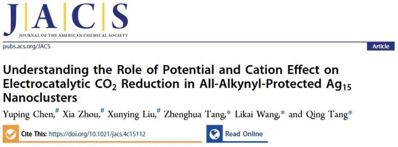 计算+实验！重庆大学JACS：揭示金属-配体界面电化学CO2RR机制