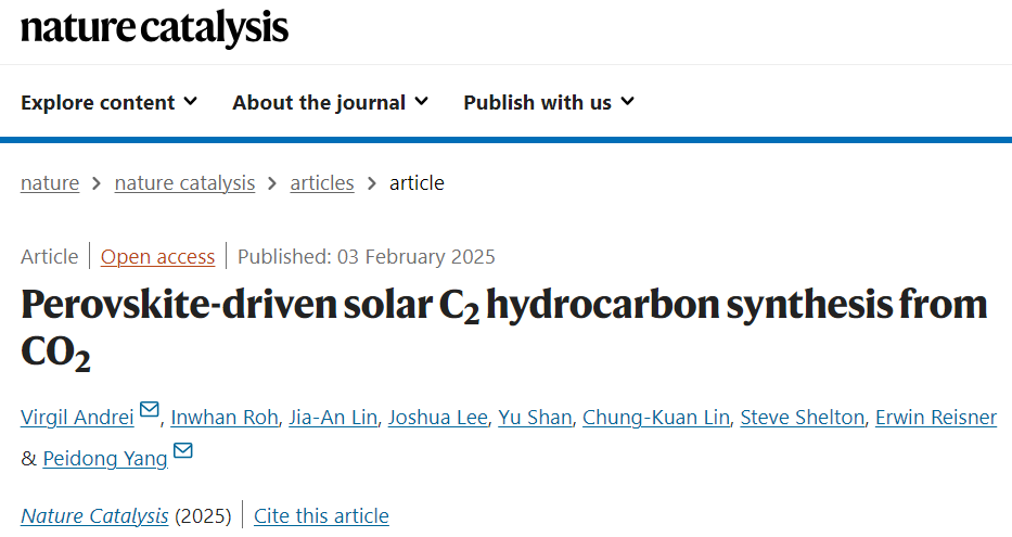 重磅！他，10年当选三院院士，最新Nature Catalysis！