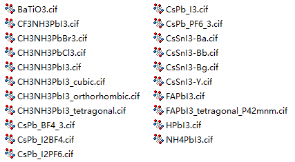 10000个晶体结构CIF文件：MOF、MXenes、催化、电池、二维材料、钙钛矿、金属、纳米管等！
