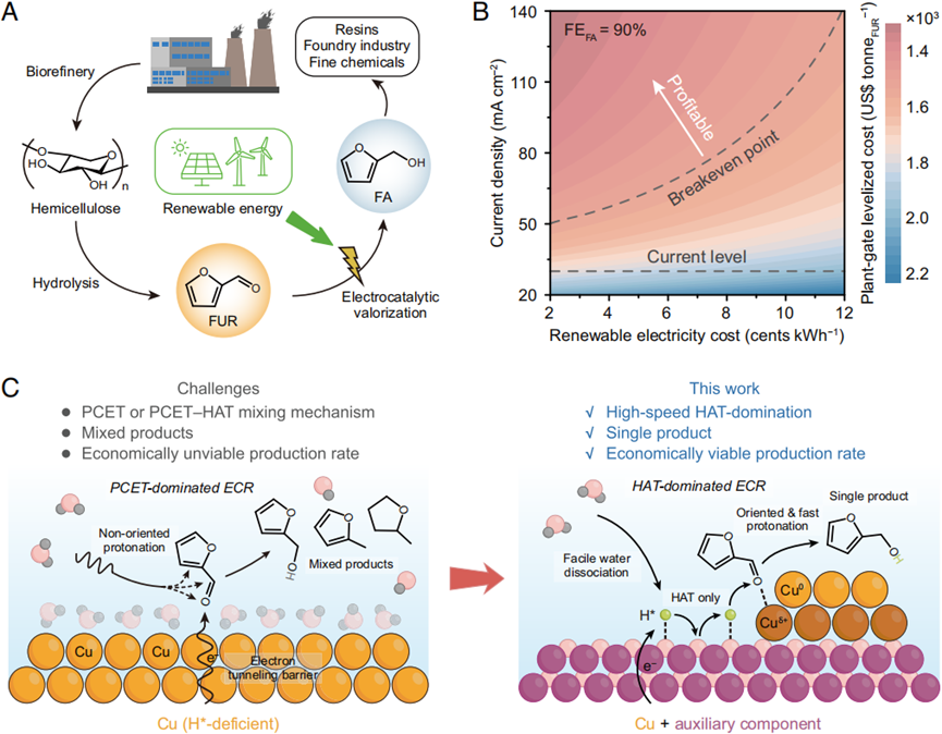 电催化加氢，中科院化学所万立骏/胡劲松，PNAS