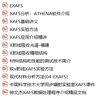 免费资料！​同步辐射XAFS数据处理拟合软件​Athena安装、教程、讲习班视频