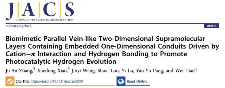 西北工业大学田威，发表JACS！