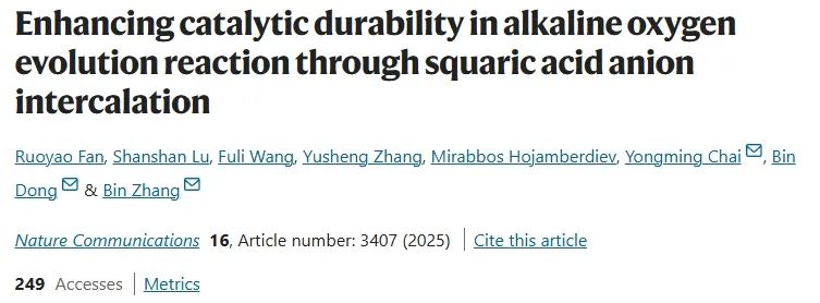 天津大学张兵、中国石油大学(华东)董斌/柴永明，Nature子刊！
