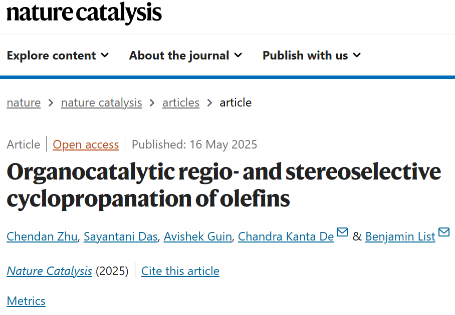 南京大学校友一作！诺奖得主，重磅Nature Catalysis！