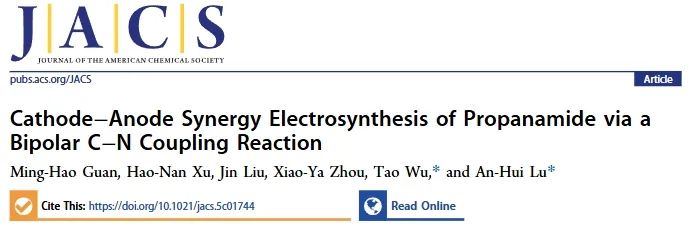 大连理工「国家杰青」陆安慧团队，最新JACS！