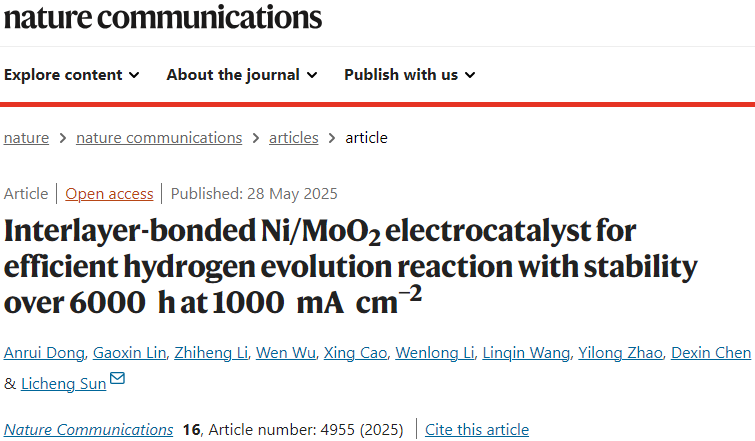6000 h！西湖大学孙立成院士，最新Nature子刊！